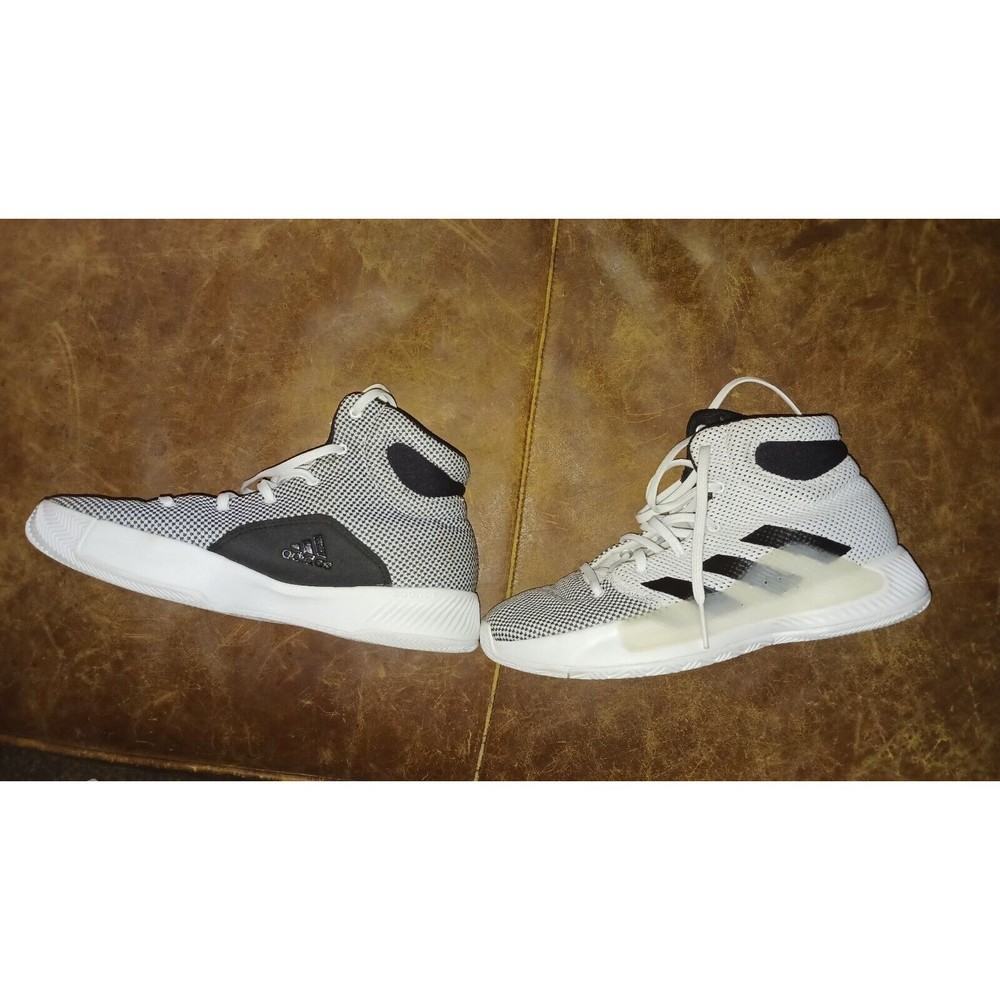 adidas Pro Bounce Madness Mens 6 Womens 8.5 2019 Cloud White Black